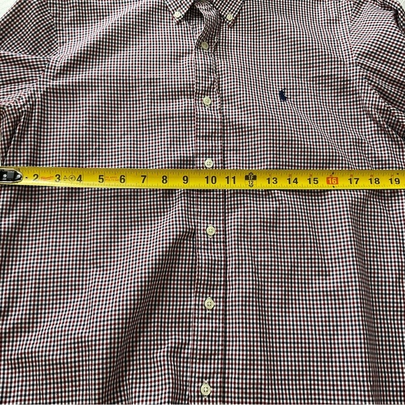 Ralph Lauren Blue Label Shirt Mens Medium Slim Fit Gingham Pony Long Sleeve - Picture 4 of 8